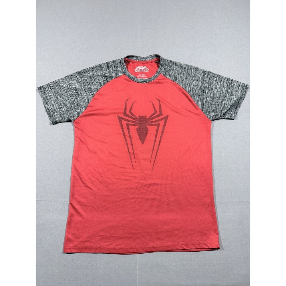 MENS MARVEL ULTIMATE SPIDERMAN MEDIUM RED SILKY TSHIRT SHORT SLEEVE SUMMER